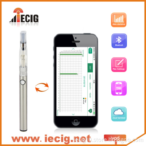 IVOD hot colourful bluetooth e cigarette connected by phone app IECIG